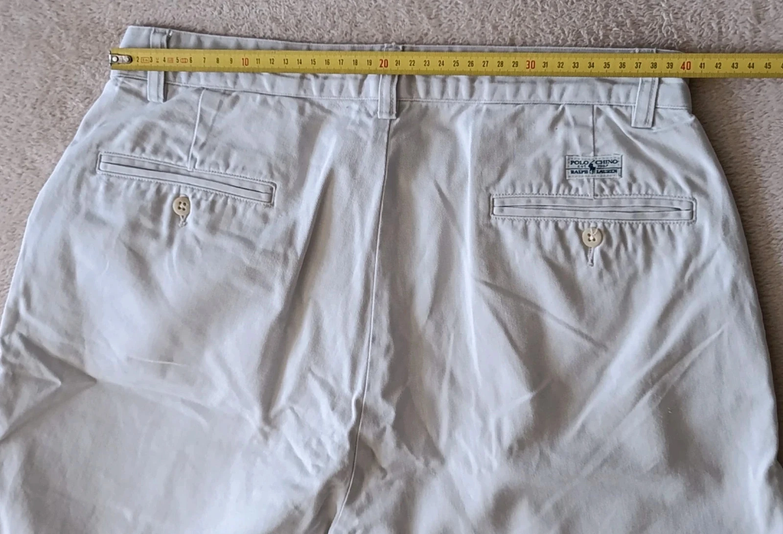 Short Vintage Polo Ralph Lauren Chino blanco roto Talla 33 – photo 14